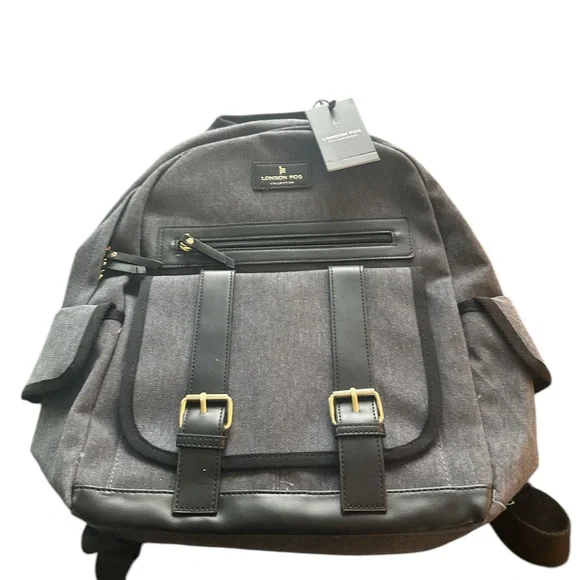 London Fog | Bags | London Fog Blackgrey Backpack Nwt | Poshmark display picture 3